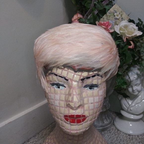 Vintage Pale Pink Feather Fascinator - Picture 8 of 8